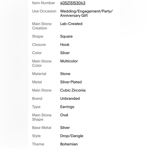 GOLD COLOR GREEN STONE EARRINGS - Picture 6 of 8